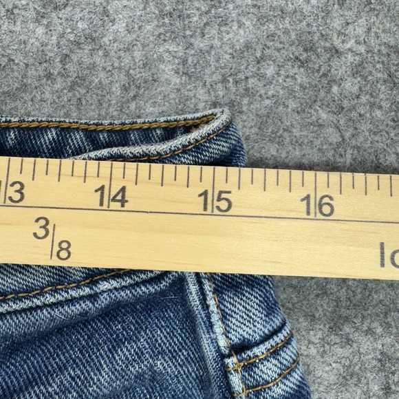 Vintage Y2K L.E.I. Mid Rise Denim Mini Jean Skirt Womens Size 9 90s Preppy Indie - Picture 4 of 9